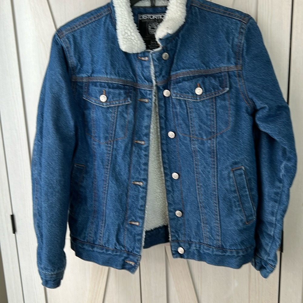 Blue Denim Jacket with Sherpa Lining